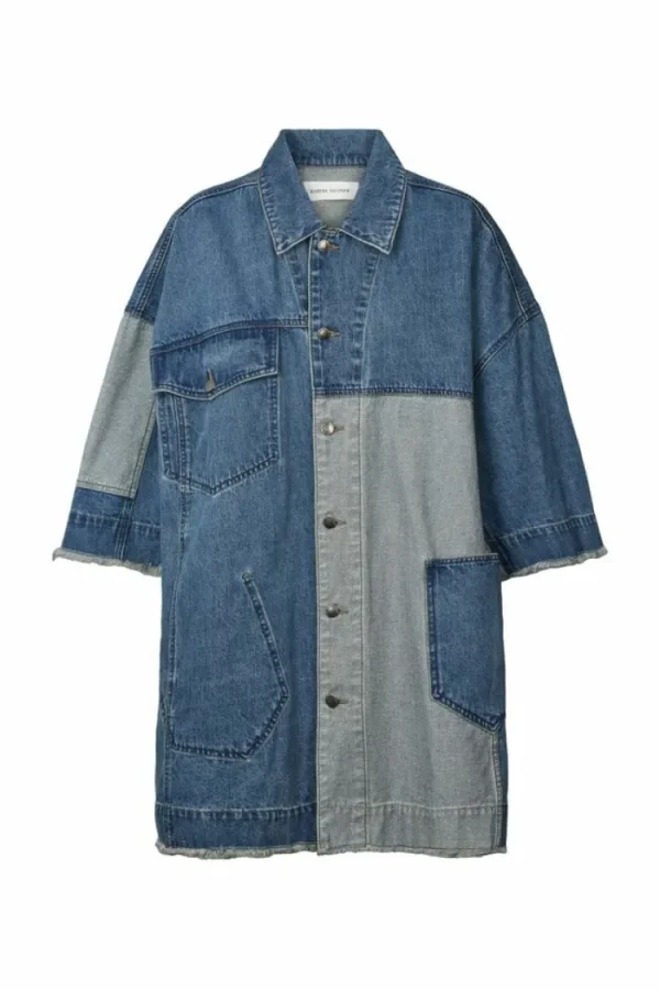 Rabens saloner Oya Kimono Jacket Washed+Indigo Online