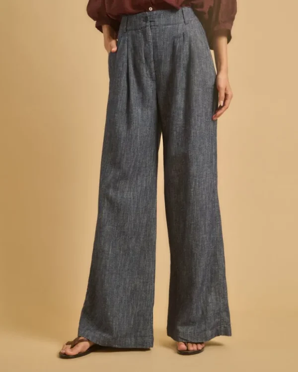 Diega Pavona Pantalon Bleu Hot