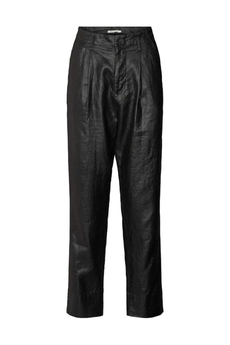 raina_glazed_pleat_pants_0.webp Rabens saloner Raina Glazed Pleat Pants Black Hot