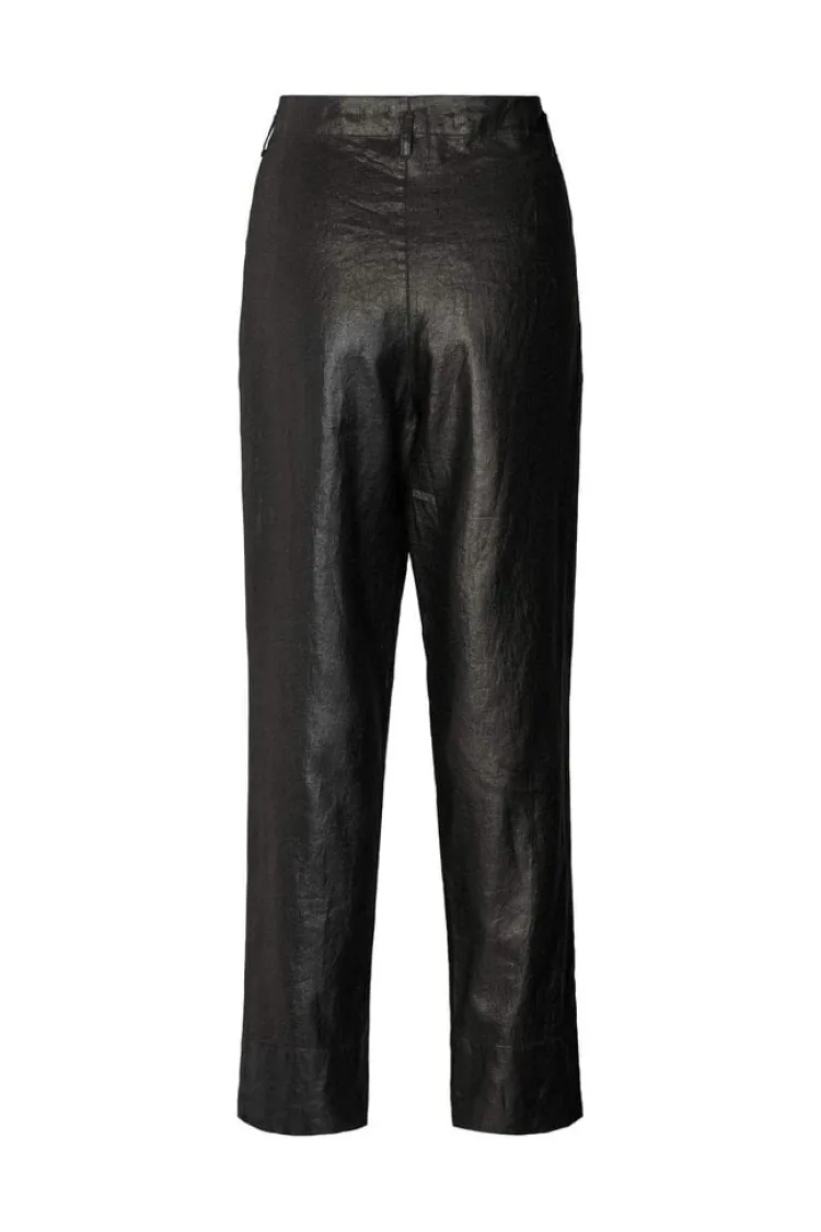 raina_glazed_pleat_pants_1.webp Rabens saloner Raina Glazed Pleat Pants Black Hot