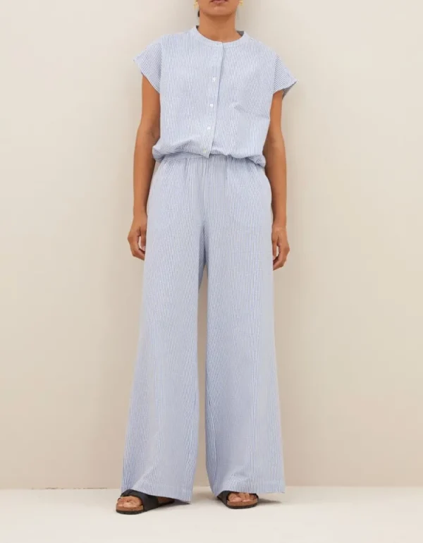 By Bar Randy Pants Blue+Seer+Stripe Clearance