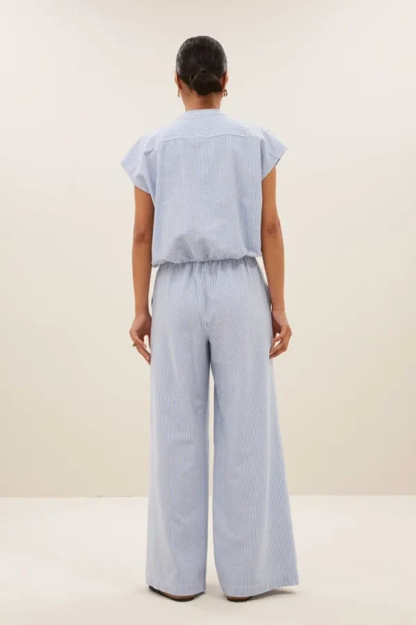 By Bar Randy Pants Blue+Seer+Stripe Clearance