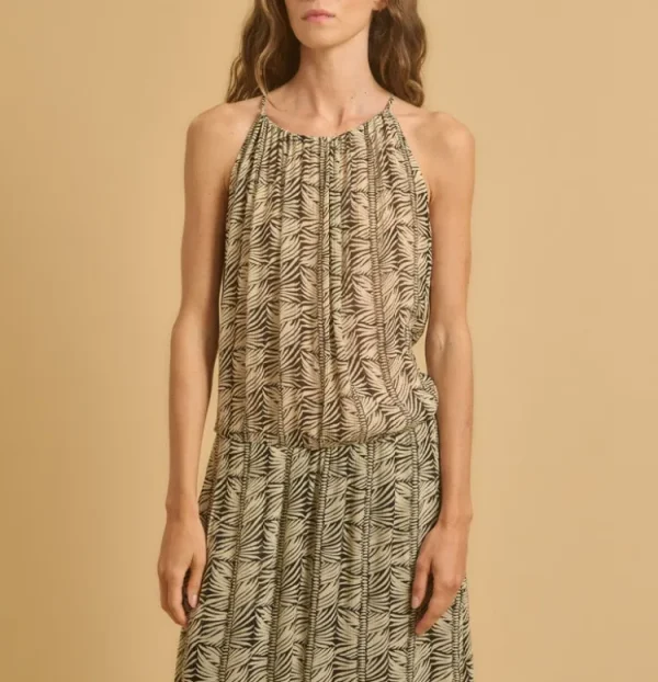 Diega Ranzia Dress Ecru+Noir Clearance