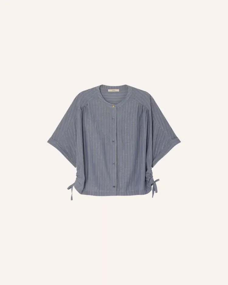 reva_blouse_2.webp Sessun Reva Blouse Chambray+Blue Fashion