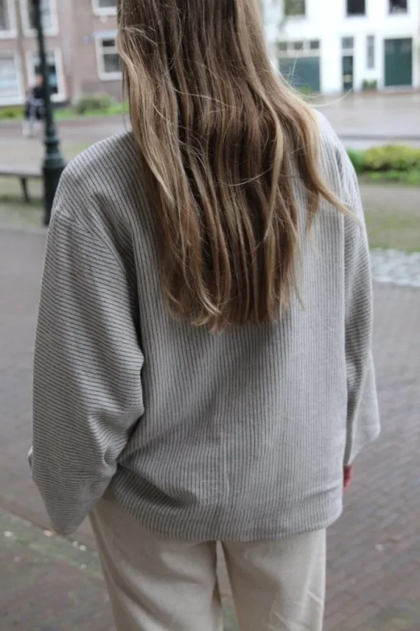 7115 Reversible Linen Spring Jacket Light+Stripes New