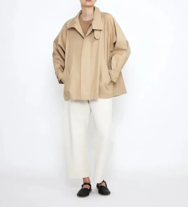 7115 Short Spring Trench Tan+Beige Clearance
