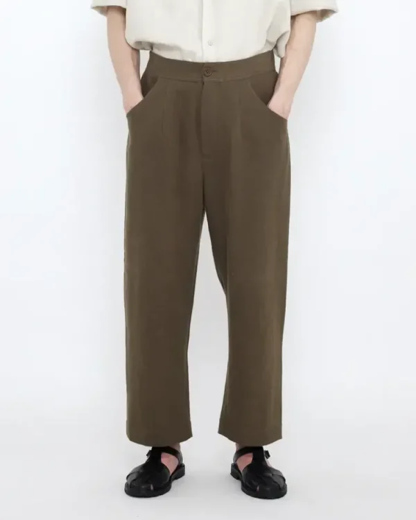 7115 Signature Curve Legged Trouser Olive Outlet
