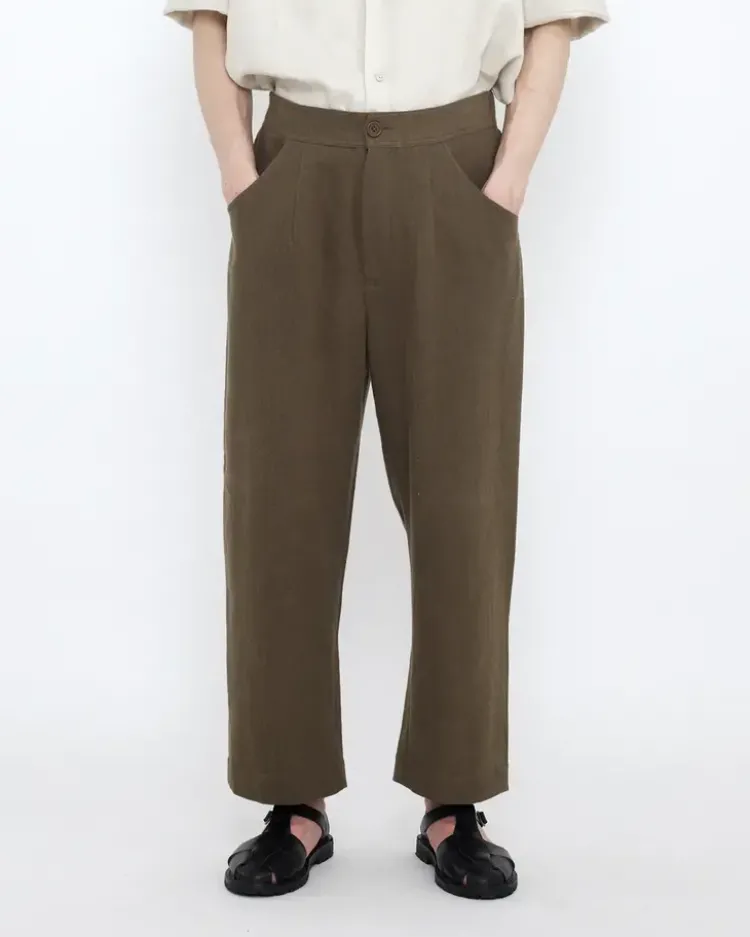 signature_curve_legged_tr_0.webp 7115 Signature Curve Legged Trouser Olive Outlet