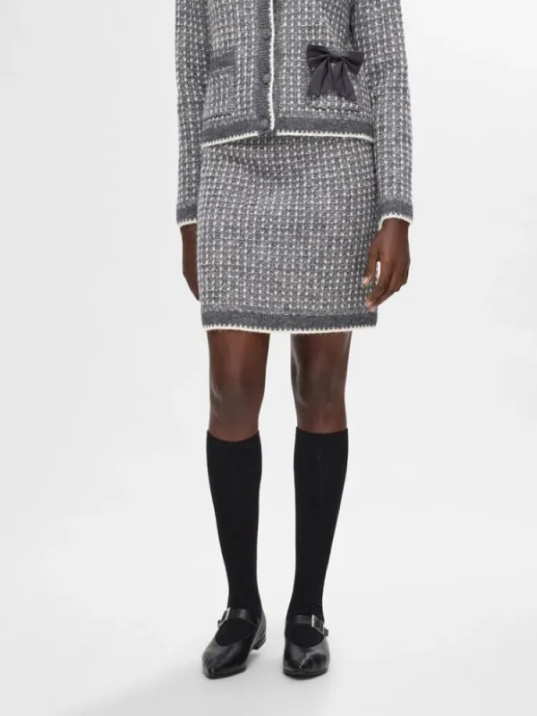 Selected Femme Sine Short Skirt Volcanic+ash+detail+birch Online