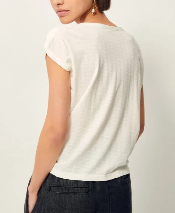 Sessun Sixtojacquard T-Shirt Fleur+de+Sel Discount