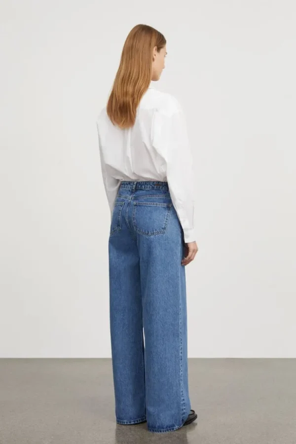 Skall Studio Skall Willow Wide Jeans Washed+mid+blue Sale