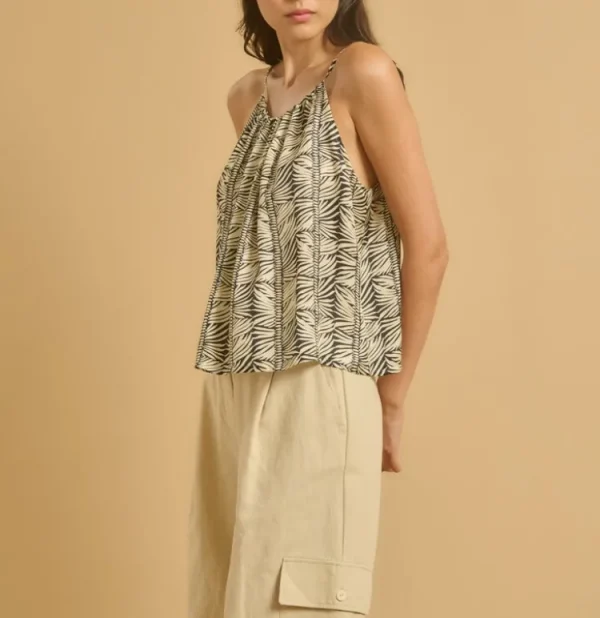 Diega Tanza Top Ecru+Noir Hot