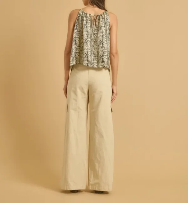 Diega Tanza Top Ecru+Noir Hot