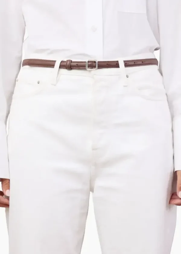 Lie Studio The Georgia Slim Belt Silver+Chocolate+Brown Sale