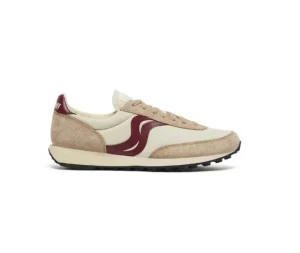 Saucony Trainer 80 BeigeBurgundy Clearance