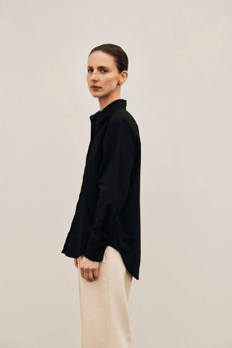 voltaire_poplin_shirt_0.webp Gris Voltaire Poplin Shirt Black Outlet