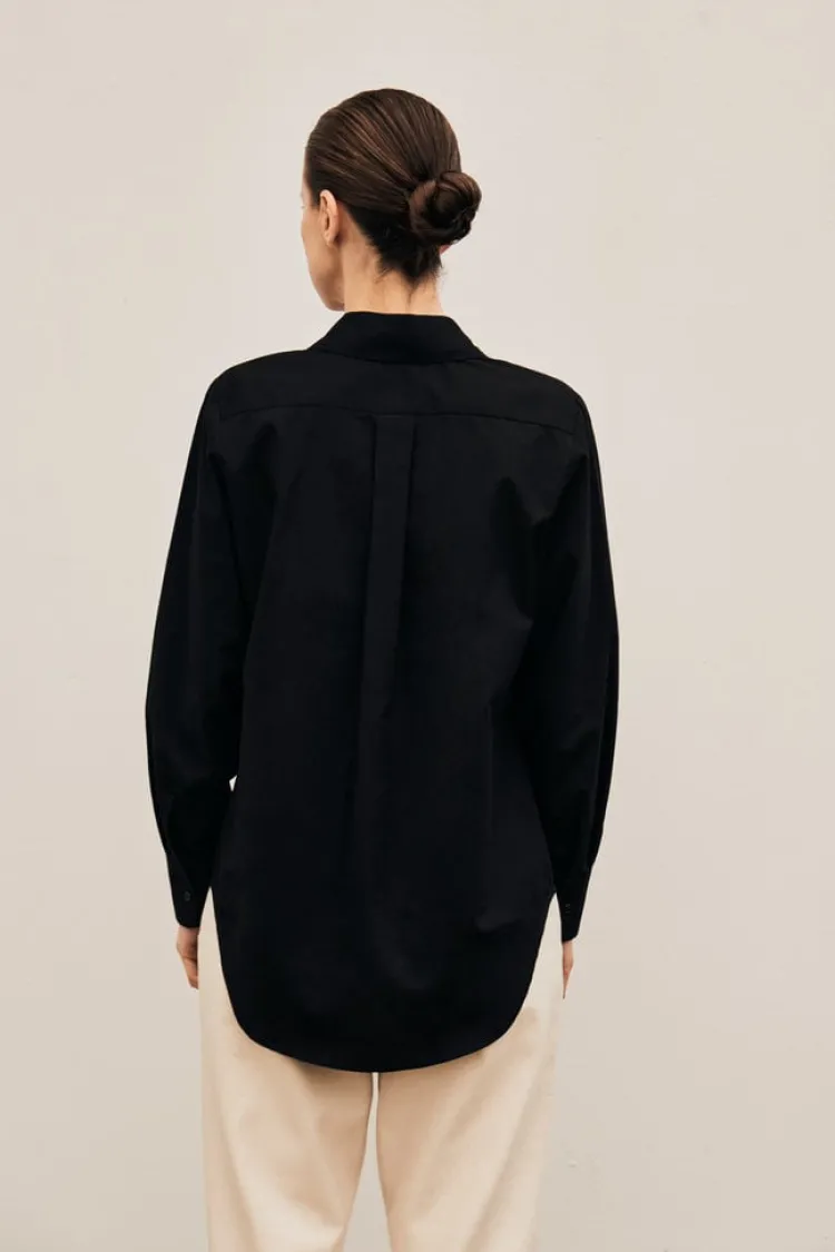 voltaire_poplin_shirt_3.webp Gris Voltaire Poplin Shirt Black Outlet