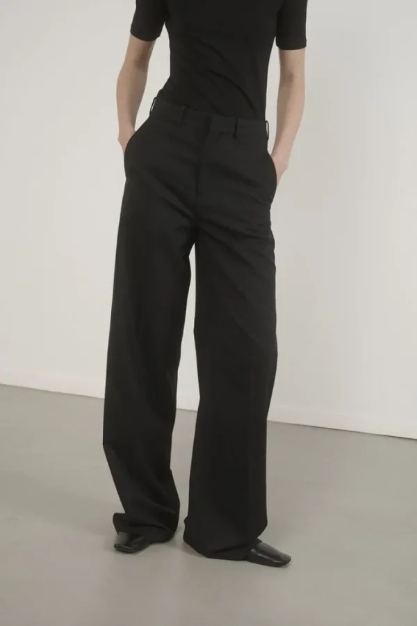 From Herman Wide Leg Trousers Black Fashion