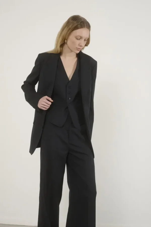 From Herman Wide Leg Trousers Tall Dark+Navy Best